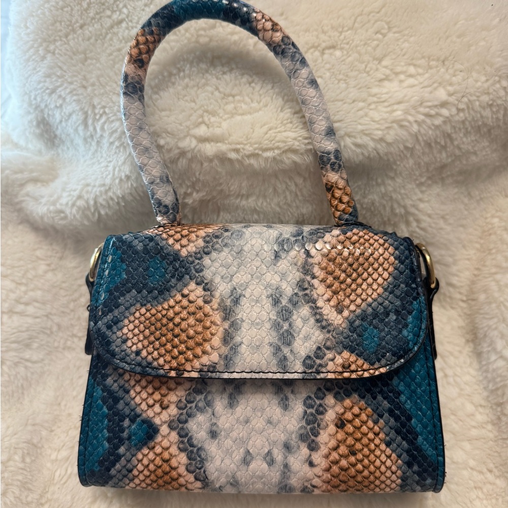 Stylish Multicolor Snake Print mini Handbag